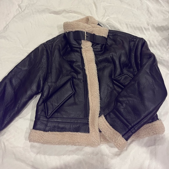 Brand new faux leather and Sherpa jacket - Picture 2 of 4